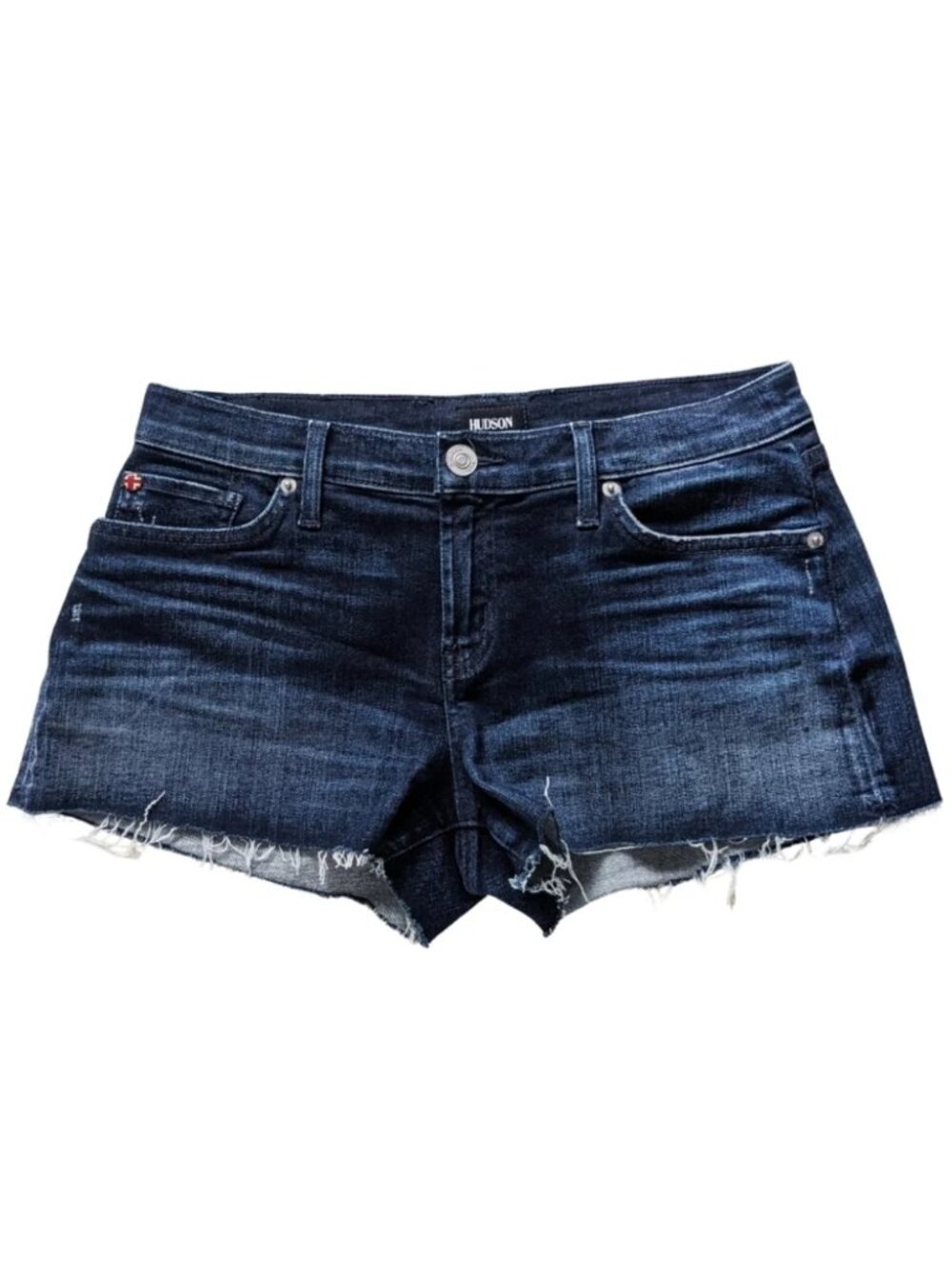 Hudson Jeans Cut Offs Shorts Raw Hem Dark Wash Women's Tag 28 Denim